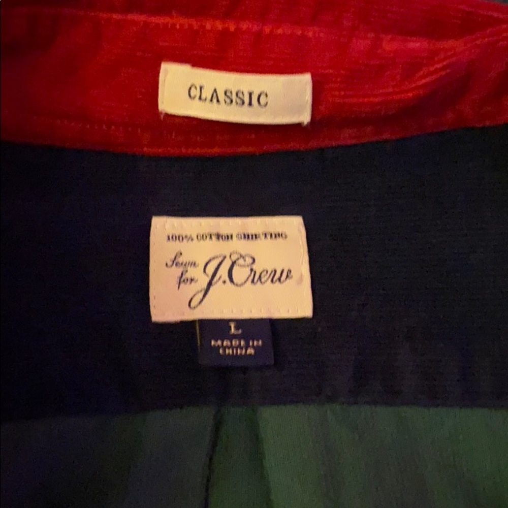 COPY - J Crew Color Block Corduroy Burton-Up - Picture 2 of 2